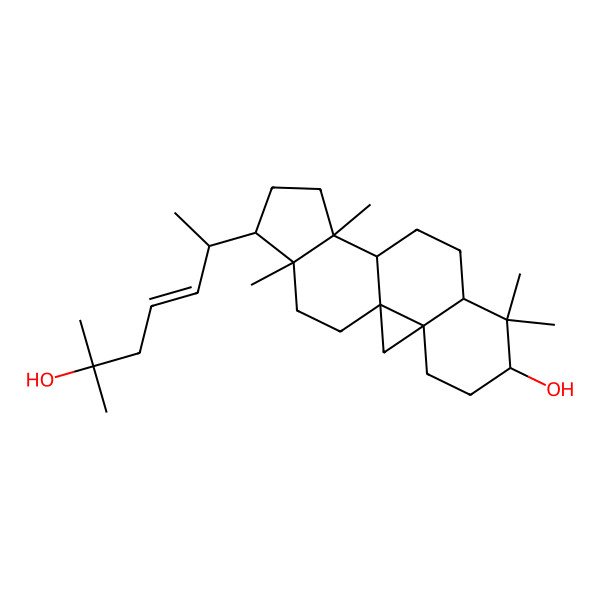 2D Structure of 15-(6-Hydroxy-6-methylhept-3-en-2-yl)-7,7,12,16-tetramethylpentacyclo[9.7.0.01,3.03,8.012,16]octadecan-6-ol