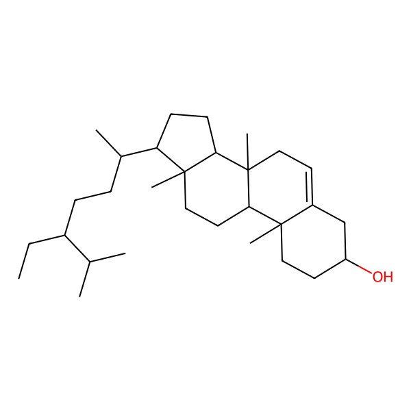2D Structure of 17-(5-Ethyl-6-methylheptan-2-yl)-8,10,13-trimethyl-1,2,3,4,7,9,11,12,14,15,16,17-dodecahydrocyclopenta[a]phenanthren-3-ol