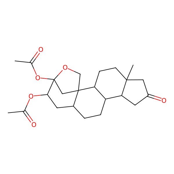 2D Structure of [(1R,2S,5R,9S,10S,13S,15S,16R)-16-acetyloxy-5-methyl-7-oxo-17-oxapentacyclo[14.2.1.01,13.02,10.05,9]nonadecan-15-yl] acetate