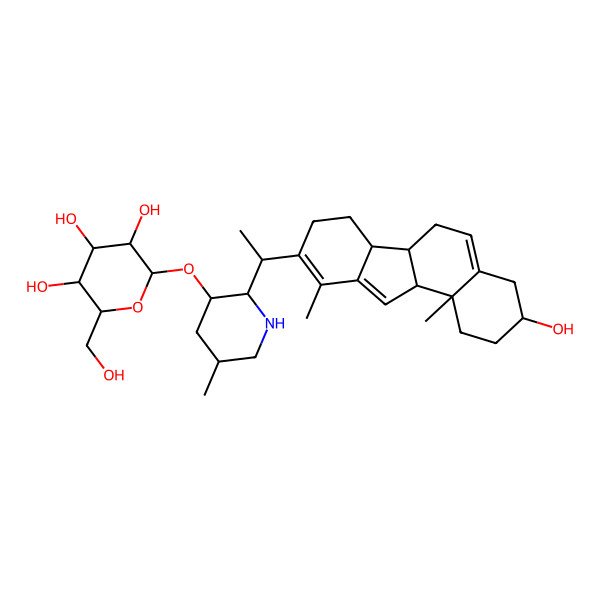 2D Structure of 2-[2-[1-(3-Hydroxy-10,11b-dimethyl-1,2,3,4,6,6a,6b,7,8,11a-decahydrobenzo[a]fluoren-9-yl)ethyl]-5-methylpiperidin-3-yl]oxy-6-(hydroxymethyl)oxane-3,4,5-triol