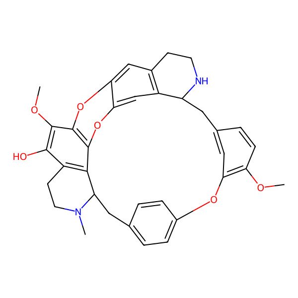 2D Structure of (8S,21S)-13,27-dimethoxy-22-methyl-15,29,31-trioxa-7,22-diazaoctacyclo[19.9.3.216,19.14,30.110,14.03,8.025,33.028,32]heptatriaconta-1(30),2,4(34),10(37),11,13,16,18,25(33),26,28(32),35-dodecaen-26-ol