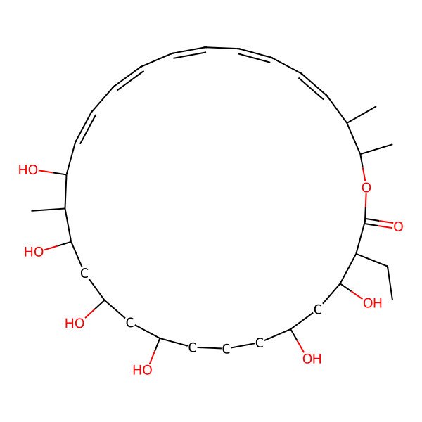 2D Structure of (17Z,19Z,21Z,23Z,25Z)-3-ethyl-4,6,10,12,14,16-hexahydroxy-15,27,28-trimethyl-1-oxacyclooctacosa-17,19,21,23,25-pentaen-2-one