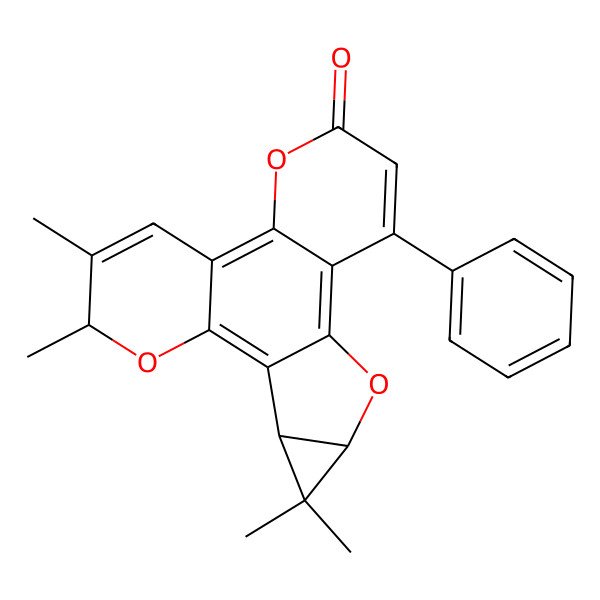2D Structure of (3R,5S,17R)-4,4,16,17-tetramethyl-9-phenyl-6,12,18-trioxapentacyclo[12.4.0.02,7.03,5.08,13]octadeca-1,7,9,13,15-pentaen-11-one