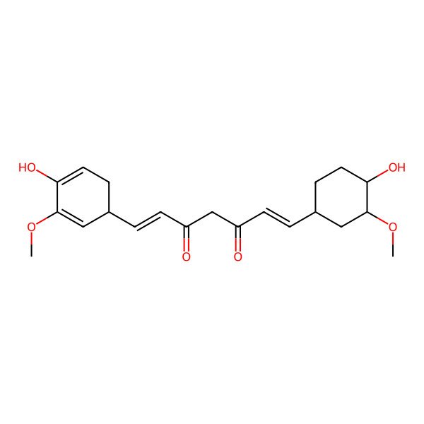 2D Structure of (1E,6E)-1-(4-hydroxy-3-methoxycyclohexa-2,4-dien-1-yl)-7-(4-hydroxy-3-methoxycyclohexyl)hepta-1,6-diene-3,5-dione