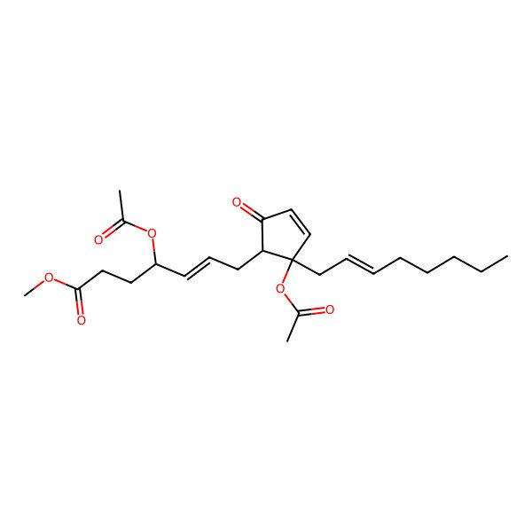 2D Structure of methyl (E,4S)-4-acetyloxy-7-[(1R,2R)-2-acetyloxy-2-[(Z)-oct-2-enyl]-5-oxocyclopent-3-en-1-yl]hept-5-enoate