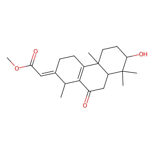 2D Structure of Methyl 2-(7-hydroxy-1,4b,8,8-tetramethyl-10-oxo-1,3,4,5,6,7,8a,9-octahydrophenanthren-2-ylidene)acetate 2D Structure of Methyl 2-(7-hydroxy-1,4b,8,8-tetramethyl-10-oxo-1,3,4,5,6,7,8a,9-octahydrophenanthren-2-ylidene)acetate