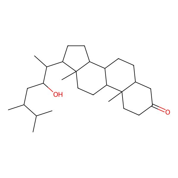 2D Structure of 17-(3-Hydroxy-5,6-dimethylheptan-2-yl)-10,13-dimethyl-1,2,4,5,6,7,8,9,11,12,14,15,16,17-tetradecahydrocyclopenta[a]phenanthren-3-one
