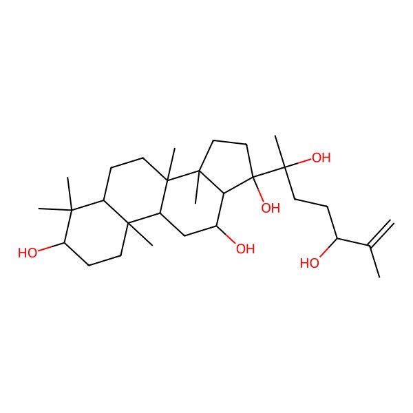 2D Structure of 17-(2,5-Dihydroxy-6-methylhept-6-en-2-yl)-4,4,8,10,14-pentamethyl-1,2,3,5,6,7,9,11,12,13,15,16-dodecahydrocyclopenta[a]phenanthrene-3,12,17-triol