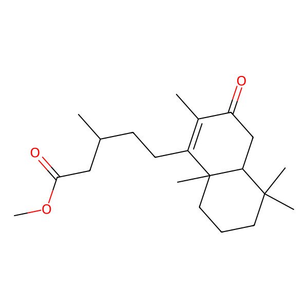 2D Structure of methyl (3R)-5-[(4aR,8aS)-2,5,5,8a-tetramethyl-3-oxo-4a,6,7,8-tetrahydro-4H-naphthalen-1-yl]-3-methylpentanoate