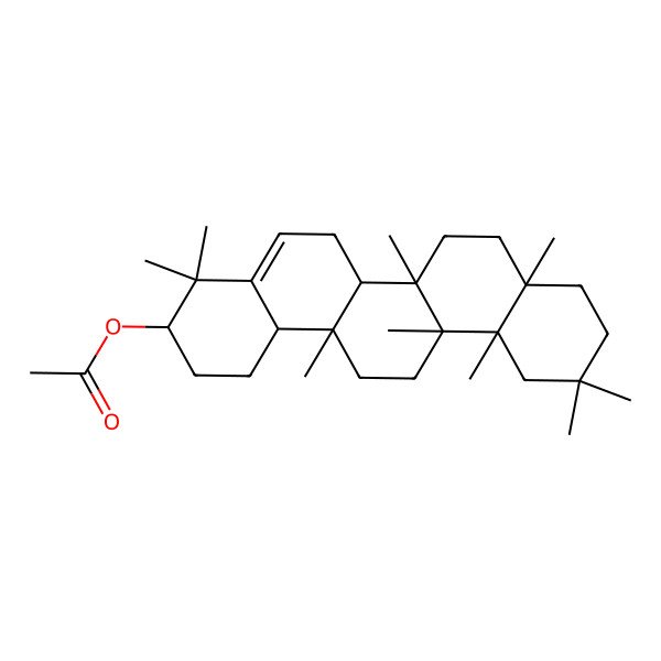 2D Structure of [(3S,6aS,6aR,6bR,8aR,12aS,14aR,14bS)-4,4,6a,6b,8a,11,11,12a,14a-nonamethyl-2,3,6,6a,7,8,9,10,12,13,14,14b-dodecahydro-1H-picen-3-yl] acetate