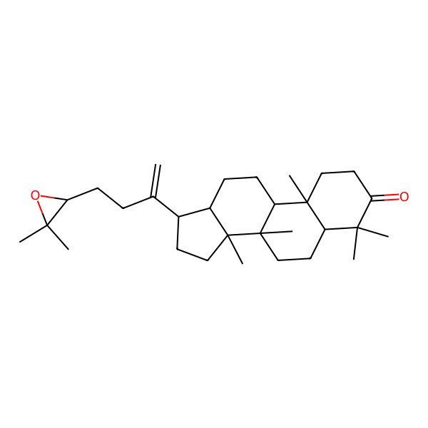 2D Structure of 17-[4-(3,3-Dimethyloxiran-2-yl)but-1-en-2-yl]-4,4,8,10,14-pentamethyl-1,2,5,6,7,9,11,12,13,15,16,17-dodecahydrocyclopenta[a]phenanthren-3-one