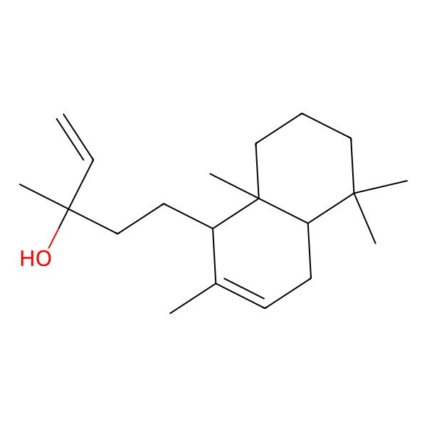 2D Structure of (3S)-5-[(1R,4aS,8aS)-2,5,5,8a-tetramethyl-1,4,4a,6,7,8-hexahydronaphthalen-1-yl]-3-methylpent-1-en-3-ol