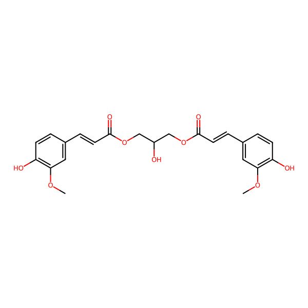 2D Structure of [2-Hydroxy-3-[3-(4-hydroxy-3-methoxyphenyl)prop-2-enoyloxy]propyl] 3-(4-hydroxy-3-methoxyphenyl)prop-2-enoate