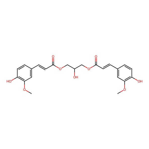 2D Structure of [2-Hydroxy-3-[3-(4-hydroxy-3-methoxyphenyl)prop-2-enoyloxy]propyl] 3-(4-hydroxy-3-methoxyphenyl)prop-2-enoate