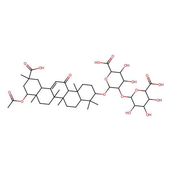 2D Structure of 22beta-Acetoxyl-glycyrrhizin