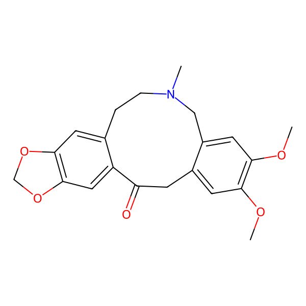 2D Structure of 2,3-Dimethoxy-6-methyl-5,7,8,15-tetrahydro-[1,3]dioxolo[4',5':4,5]benzo[1,2-g]benzo[c]azecin-14(6H)-one