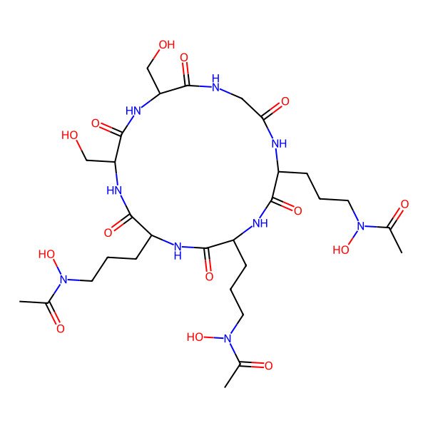 2D Structure of Ferrichrysin [M-H2+Fe]