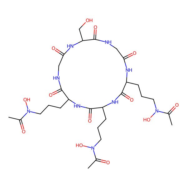 2D Structure of Ferricrocin [M-H2+Fe]