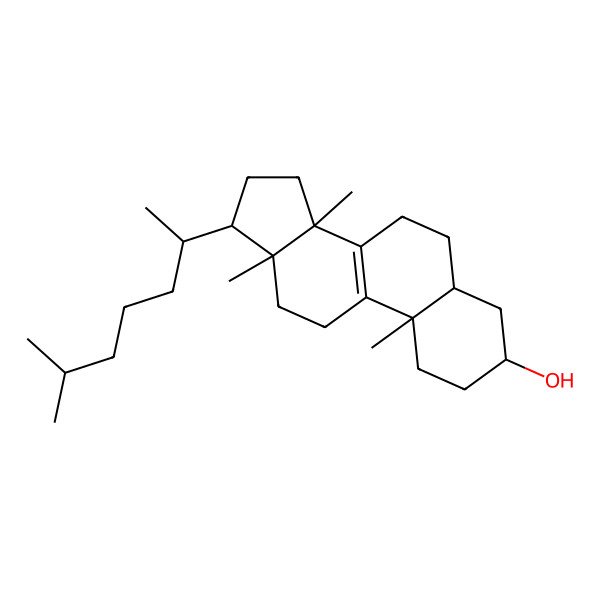 2D Structure of (3S,5R,10S,13R,14R,17R)-10,13,14-trimethyl-17-[(2R)-6-methylheptan-2-yl]-1,2,3,4,5,6,7,11,12,15,16,17-dodecahydrocyclopenta[a]phenanthren-3-ol