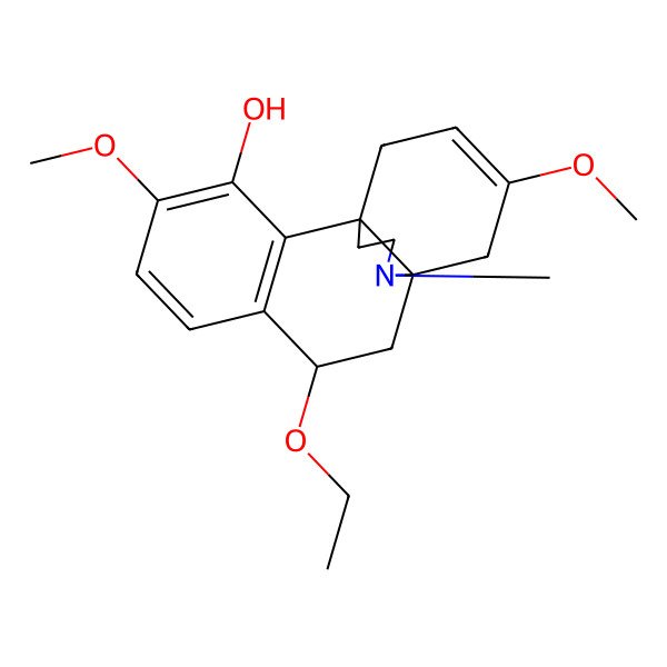 2D Structure of (1R,8S,10R)-8-ethoxy-4,12-dimethoxy-17-methyl-17-azatetracyclo[8.4.3.01,10.02,7]heptadeca-2(7),3,5,12-tetraen-3-ol