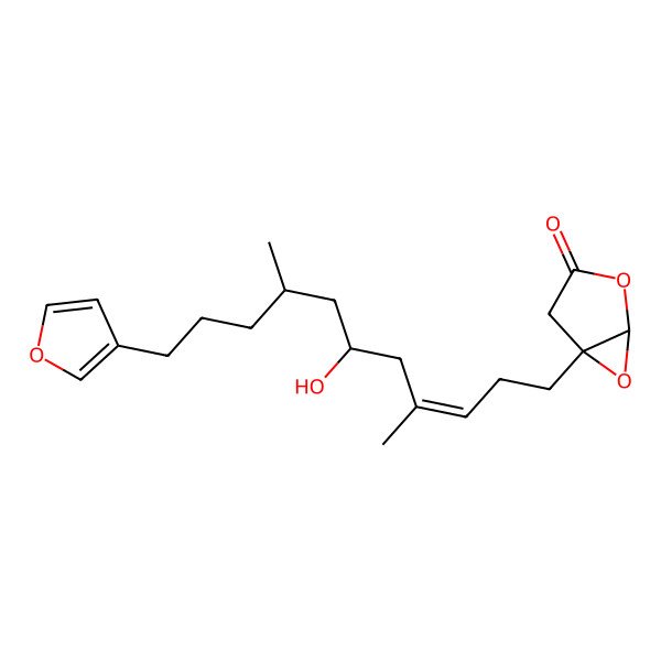 2D Structure of (1S,5R)-5-[(E,6S,8S)-11-(furan-3-yl)-6-hydroxy-4,8-dimethylundec-3-enyl]-2,6-dioxabicyclo[3.1.0]hexan-3-one
