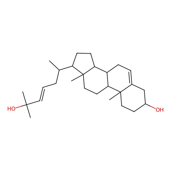 2D Structure of (3S,8S,9S,10R,13R,14S,17R)-17-[(Z,2R)-6-hydroxy-6-methylhept-4-en-2-yl]-10,13-dimethyl-2,3,4,7,8,9,11,12,14,15,16,17-dodecahydro-1H-cyclopenta[a]phenanthren-3-ol