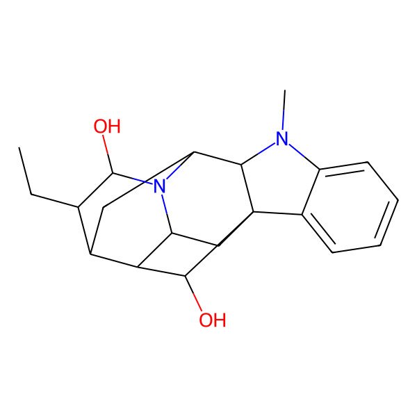 2D Structure of (1S,9S,13R,14R,16R)-13-ethyl-8-methyl-8,15-diazahexacyclo[14.2.1.01,9.02,7.010,15.012,17]nonadeca-2,4,6-triene-14,18-diol