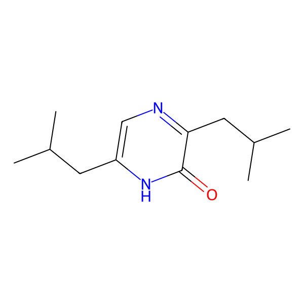 2D Structure of 3,6-Bis(2-methylpropyl)-2(1H)-pyrazinone