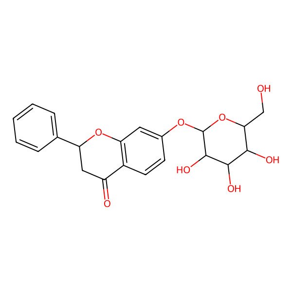 2D Structure of Flavanone 7-O-glucoside