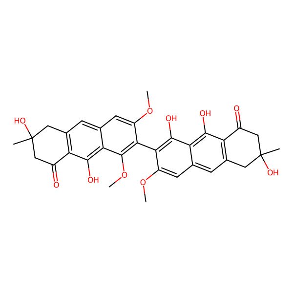 2D Structure of Flavomannin 6,6',8-tri-O-methyl ether