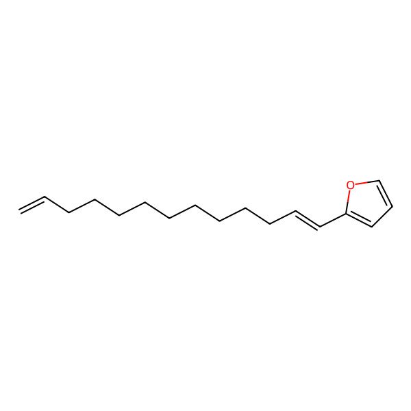 2D Structure of Furan, 2-(1,12-tridecadienyl)-