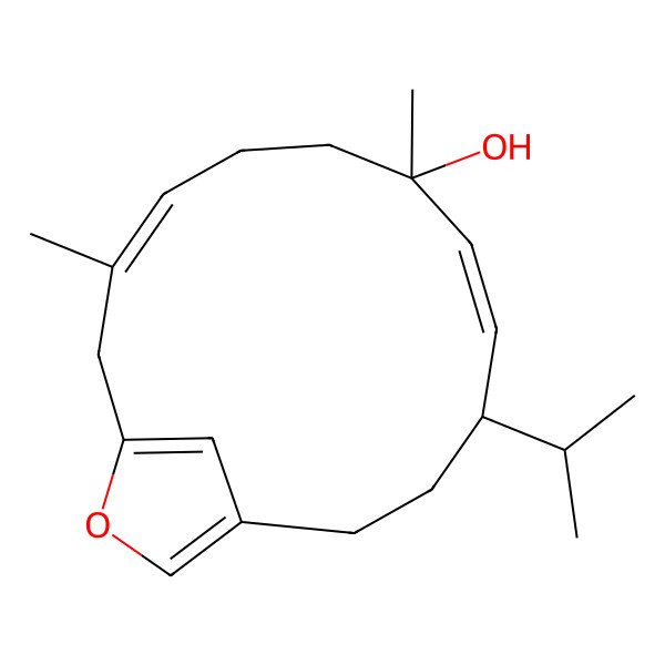 2D Structure of Furanocembranoid 1