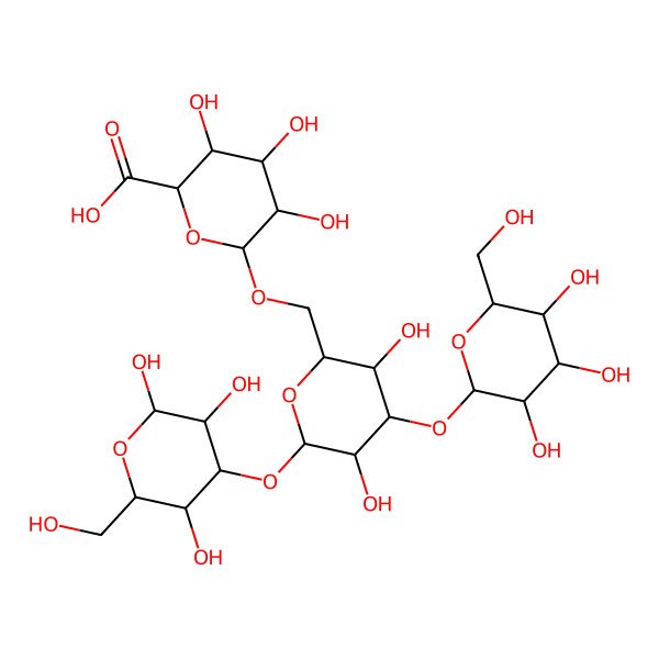 2D Structure of Gal(b1-3)[GlcA(b1-6)]Gal(b1-3)b-Gal