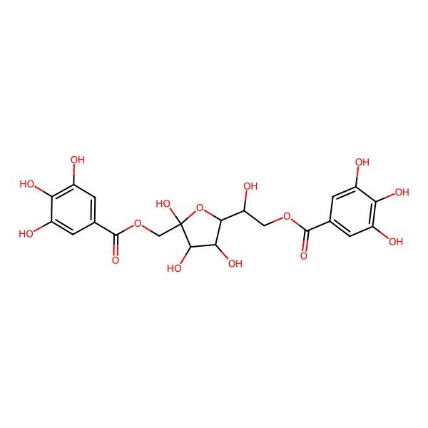 2D Structure of galloyl(-1)[galloyl(-7)]b-D-altHept2ulof