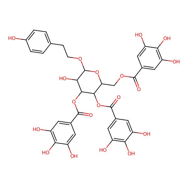 2D Structure of galloyl(-3)[galloyl(-4)][galloyl(-6)]Glc(b)-O-EtPh(4-OH)