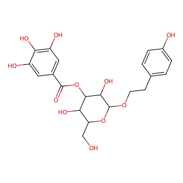 2D Structure of galloyl(-3)Glc(b)-O-EtPh(4-OH)