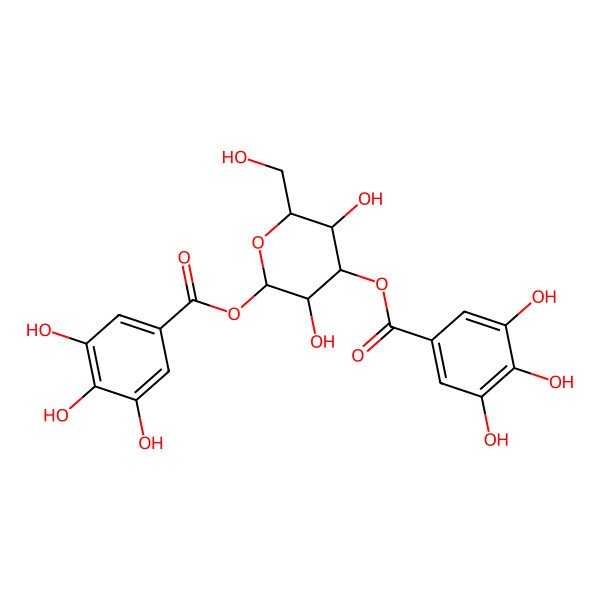 2D Structure of galloyl(-3)Glc(b)-O-galloyl 2D Structure of galloyl(-3)Glc(b)-O-galloyl