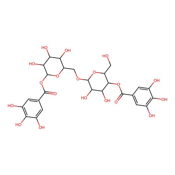 2D Structure of galloyl(-4)Glc(b1-6)Glc(b)-O-galloyl