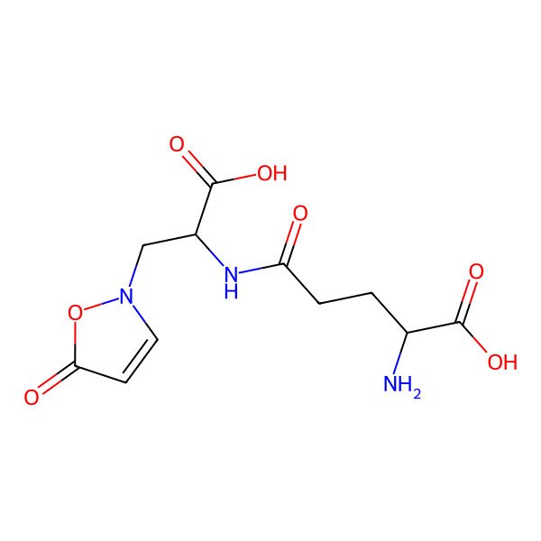 2D Structure of gamma-Glutamyl-beta-(isoxazolin-5-on-2-yl)alanine