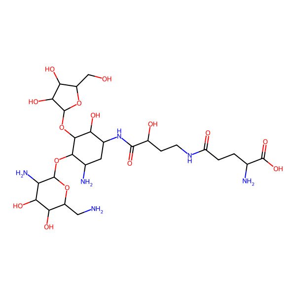 2D Structure of gamma-L-Glutamyl-butirosin B