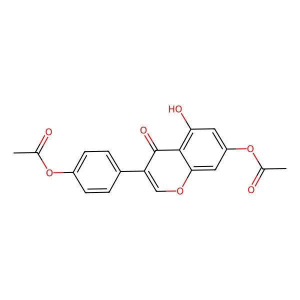 2D Structure of Genistein, O,O'-bis(acetyl)-
