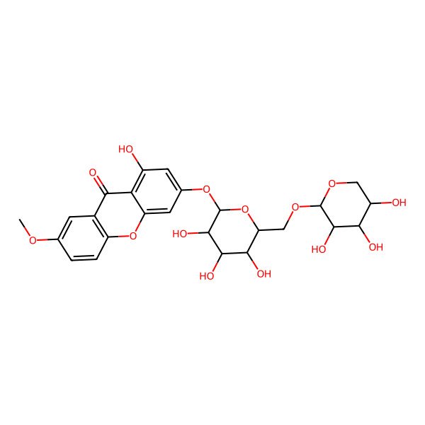 2D Structure of Gentioside (xanthone)