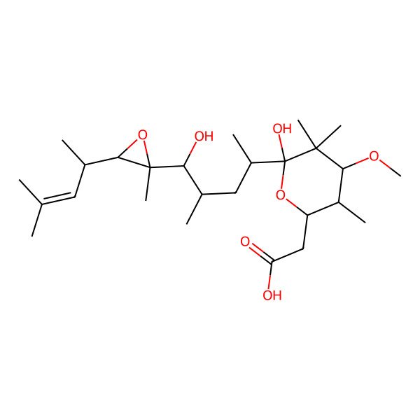 2D Structure of Gephyronic acid (hemiketal-beta)