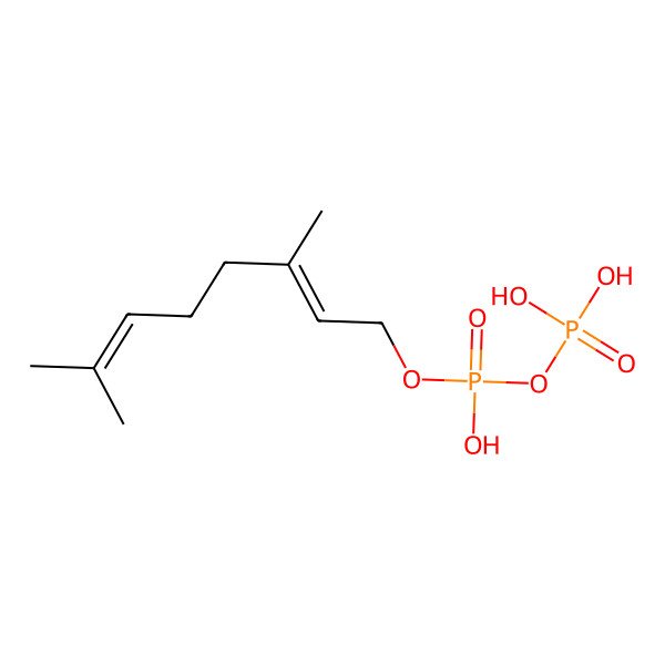2D Structure of Geranyl diphosphate