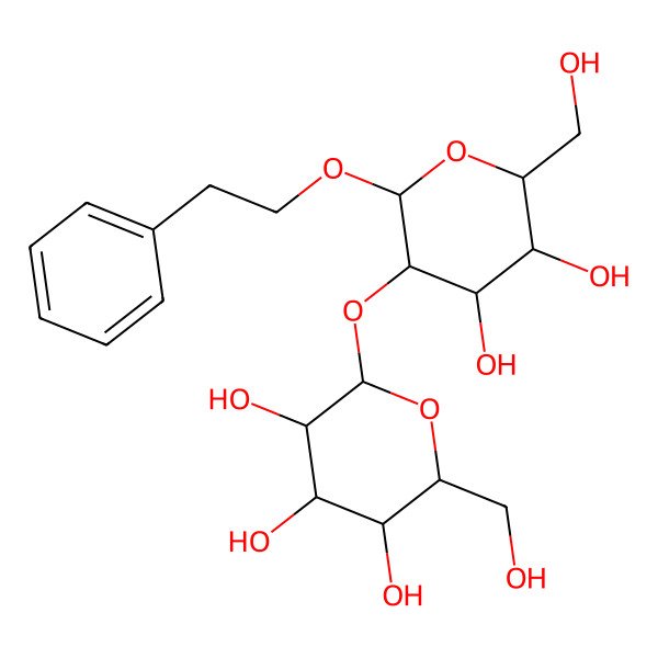 2D Structure of Glc(a1-2)Glc(b)-O-EtPh