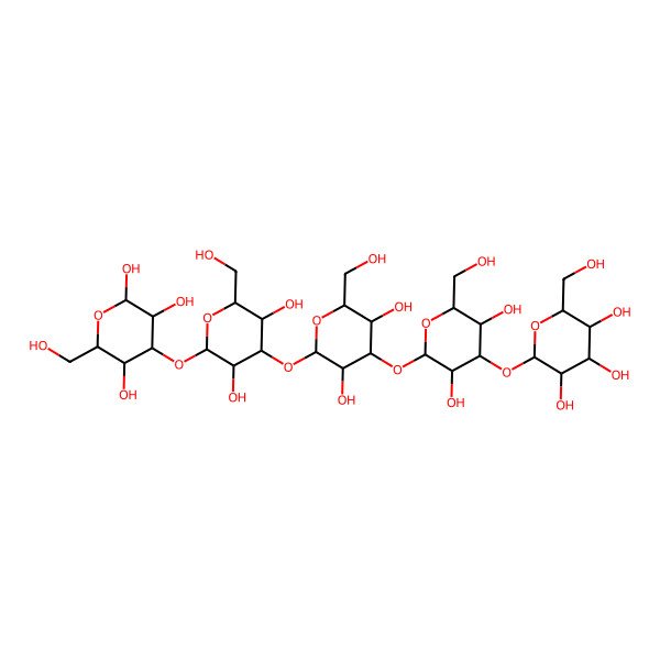 2D Structure of Glc(a1-3)Glc(a1-3)Glc(a1-3)Glc(a1-3)a-Glc