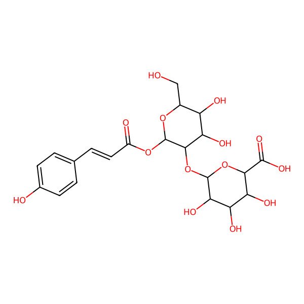 2D Structure of GlcA(b1-2)Glc(b)-O-coumaroyl
