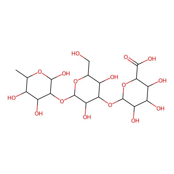 2D Structure of GlcA(b1-3)Gal(b1-2)a-Rha