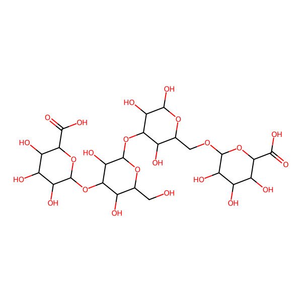 2D Structure of GlcA(b1-3)Gal(b1-3)[GlcA(b1-6)]b-Gal