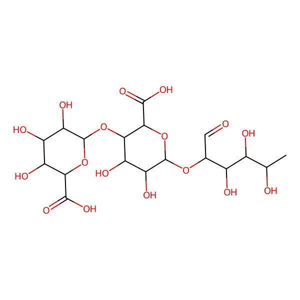 2D Structure of GlcA(b1-4)GalA(a1-2)aldehydo-Qui